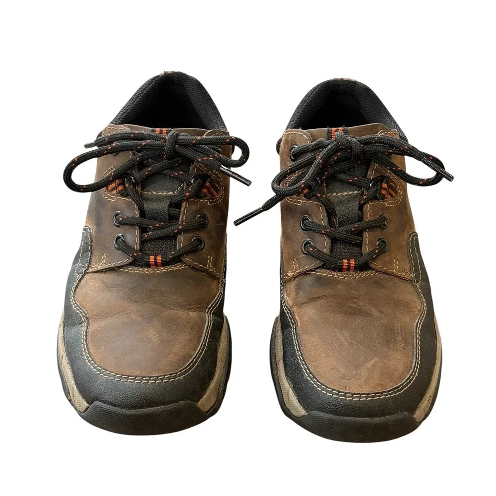 Clarks Mens Walbeck Edge Brown‎ Leather Shoes 26119715 Waterproof Casual Size 7